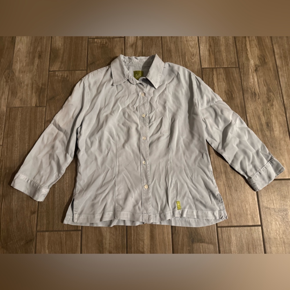 Pulp women's light blue Button-Up Shirt size large